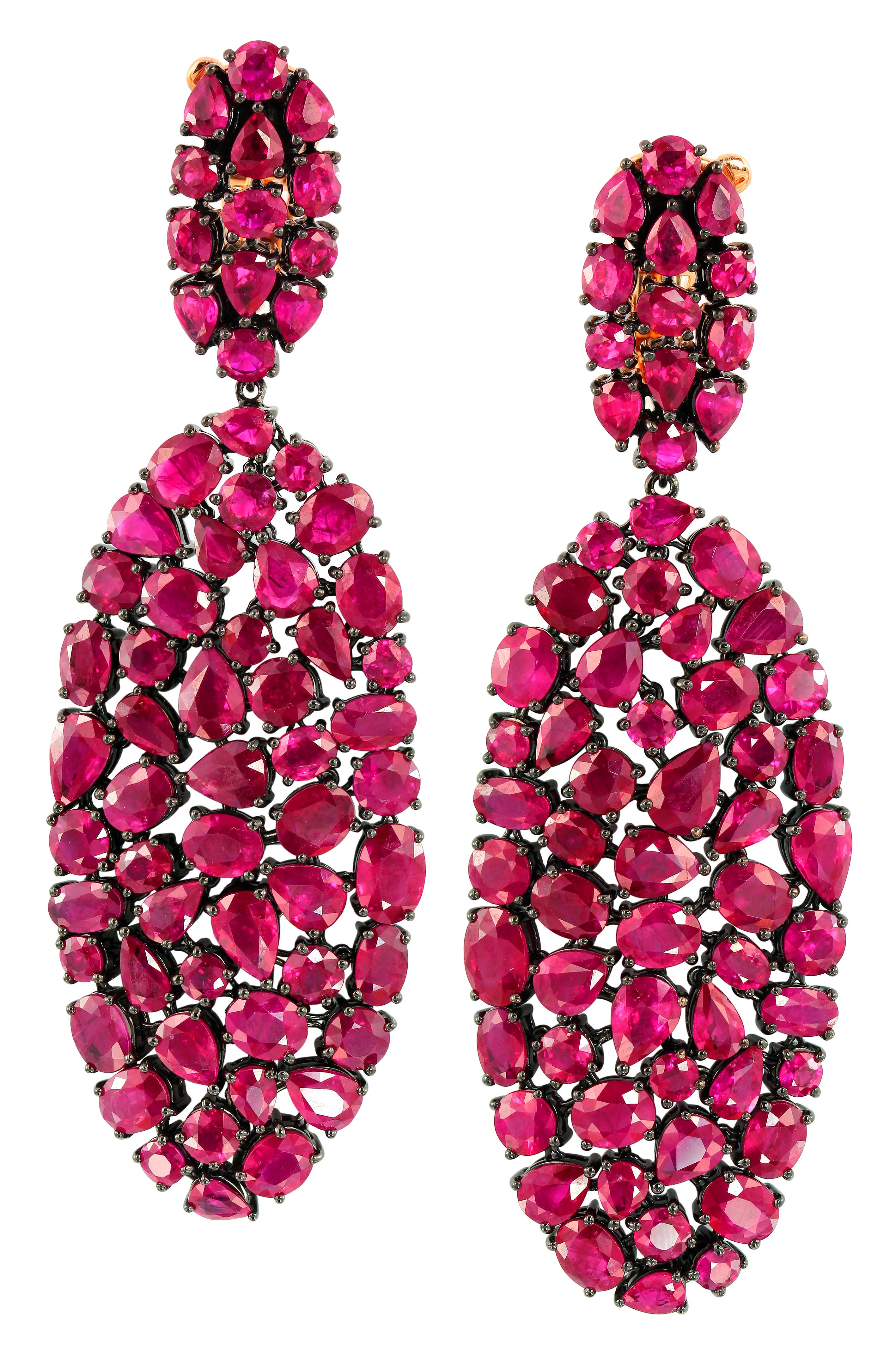 Etho Maria Ruby Vibrant Drop Earrings